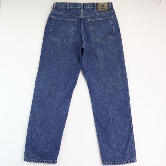 Wrangler Jeans Mens 35x32 (Measures 34x32) Blue Denim Straight Workwear Cowboy - Picture 4 of 8